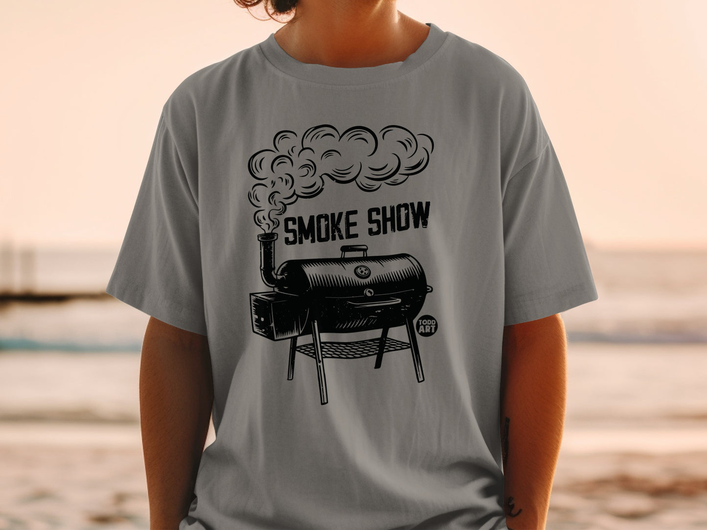 Smoke Show Barbecue Smoker Grill Graphic Gray product type
