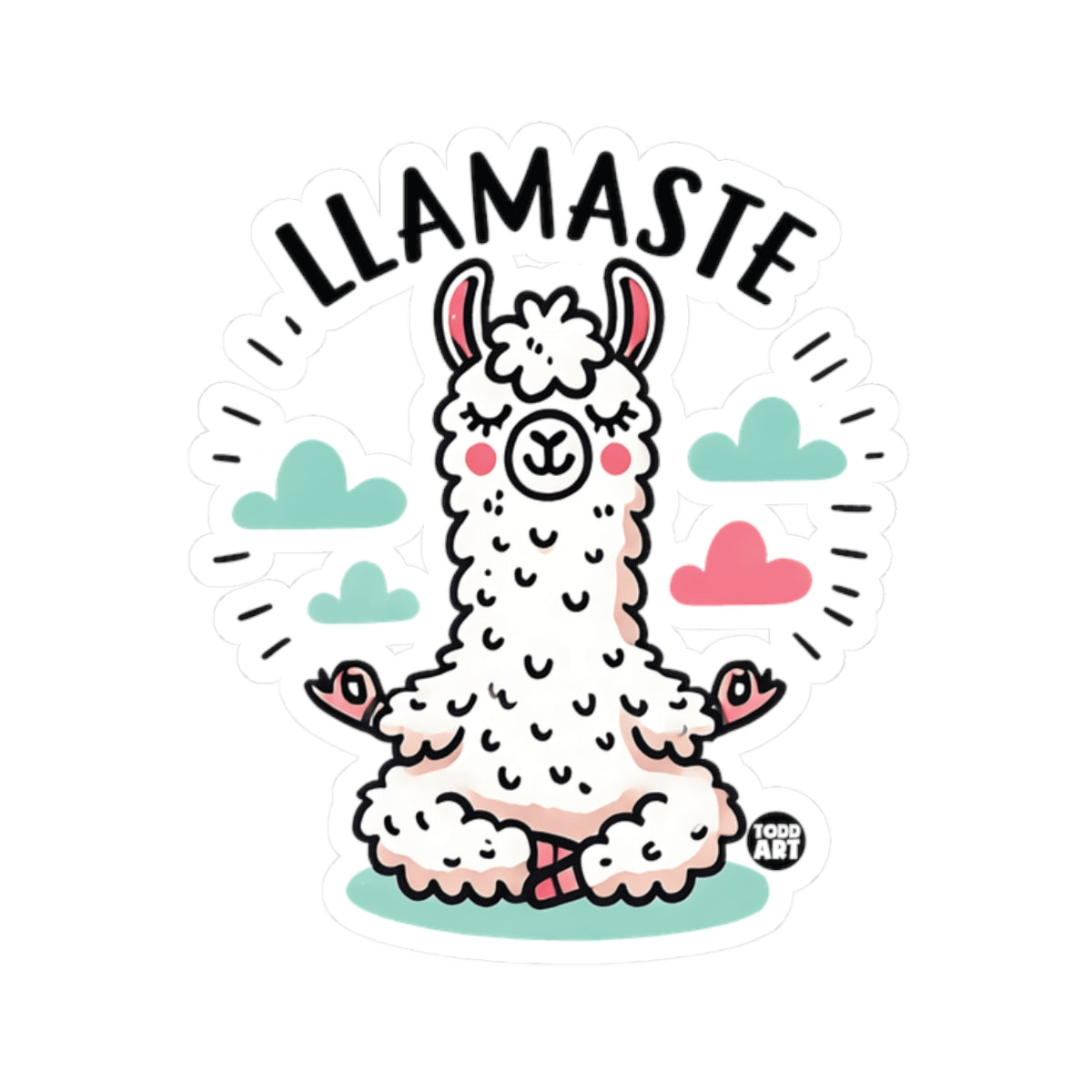 Llama NamasteTodd Art Sticker