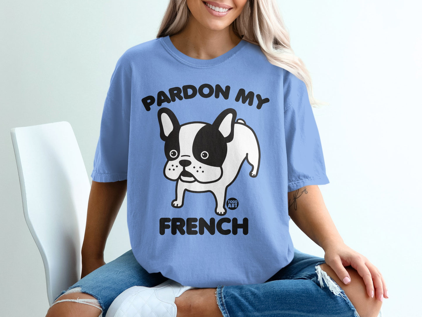 Pardon My French Cute French Bulldog Graphic T-Shirt