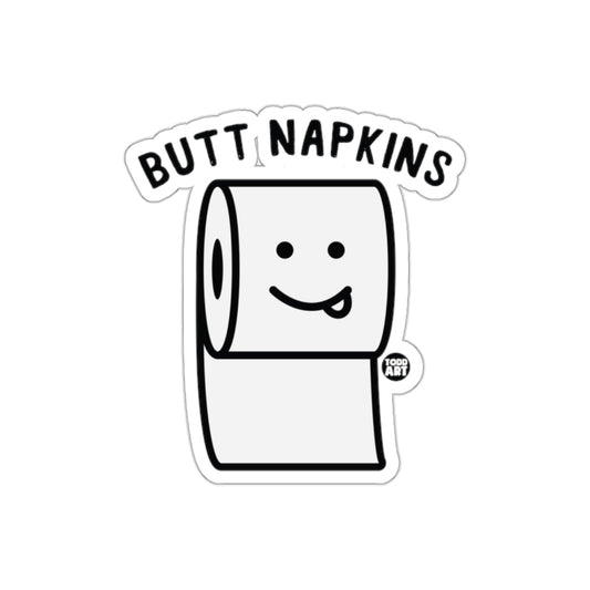 Butt Napkins with Tongue Out Funny Toilet Paper sticker