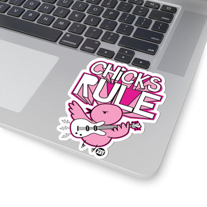 Chicks RuleTodd Art Sticker