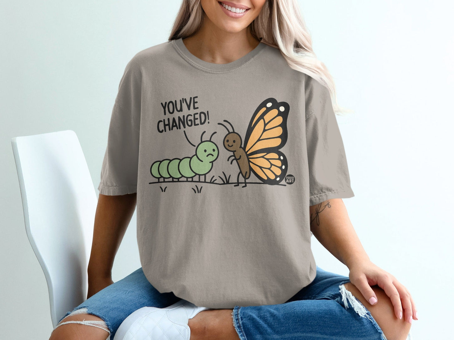 You've Changed Butterfly and Caterpillar Graphic Tee