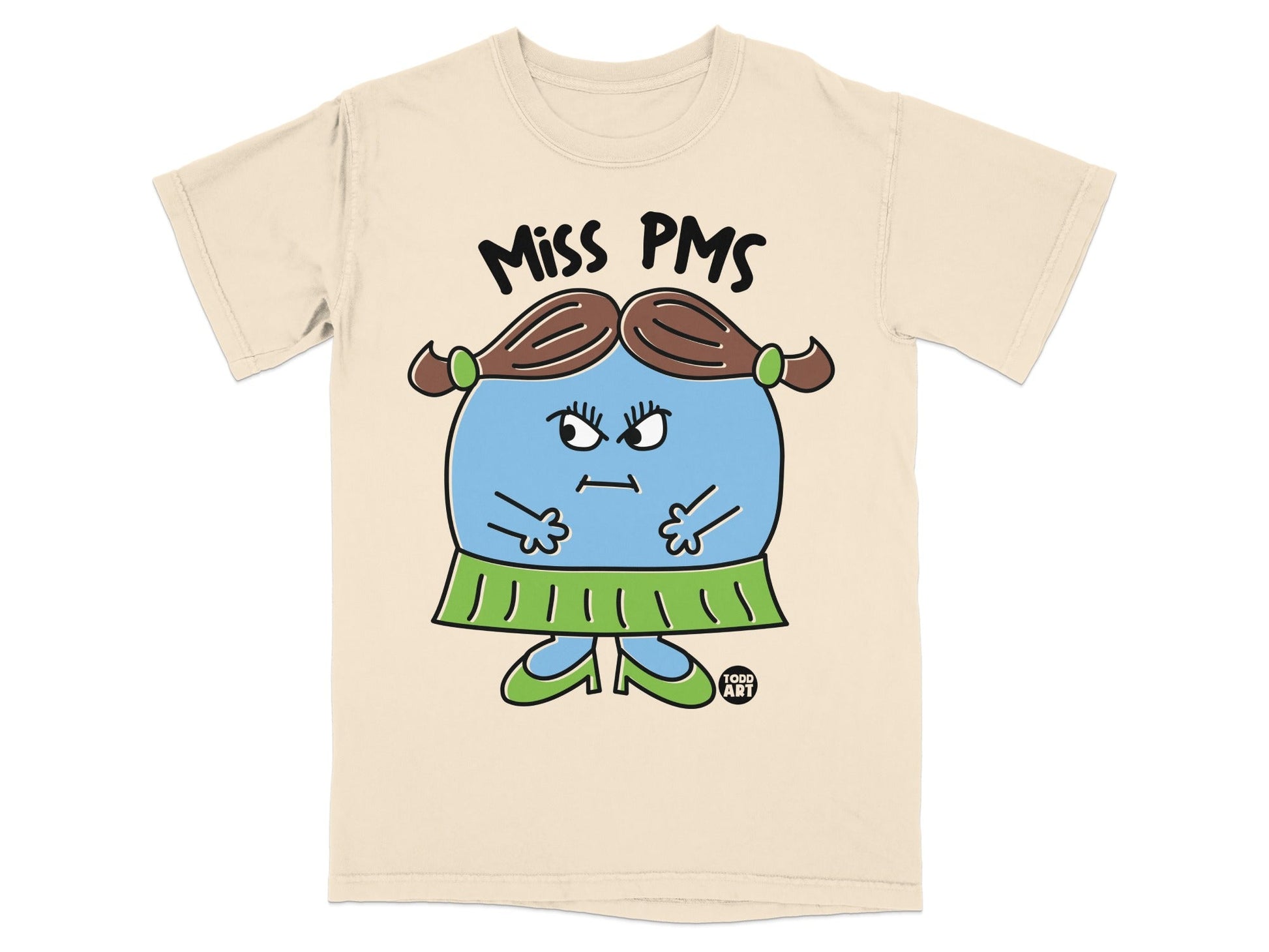 Miss PMS Angry Cartoon Character T-Shirt