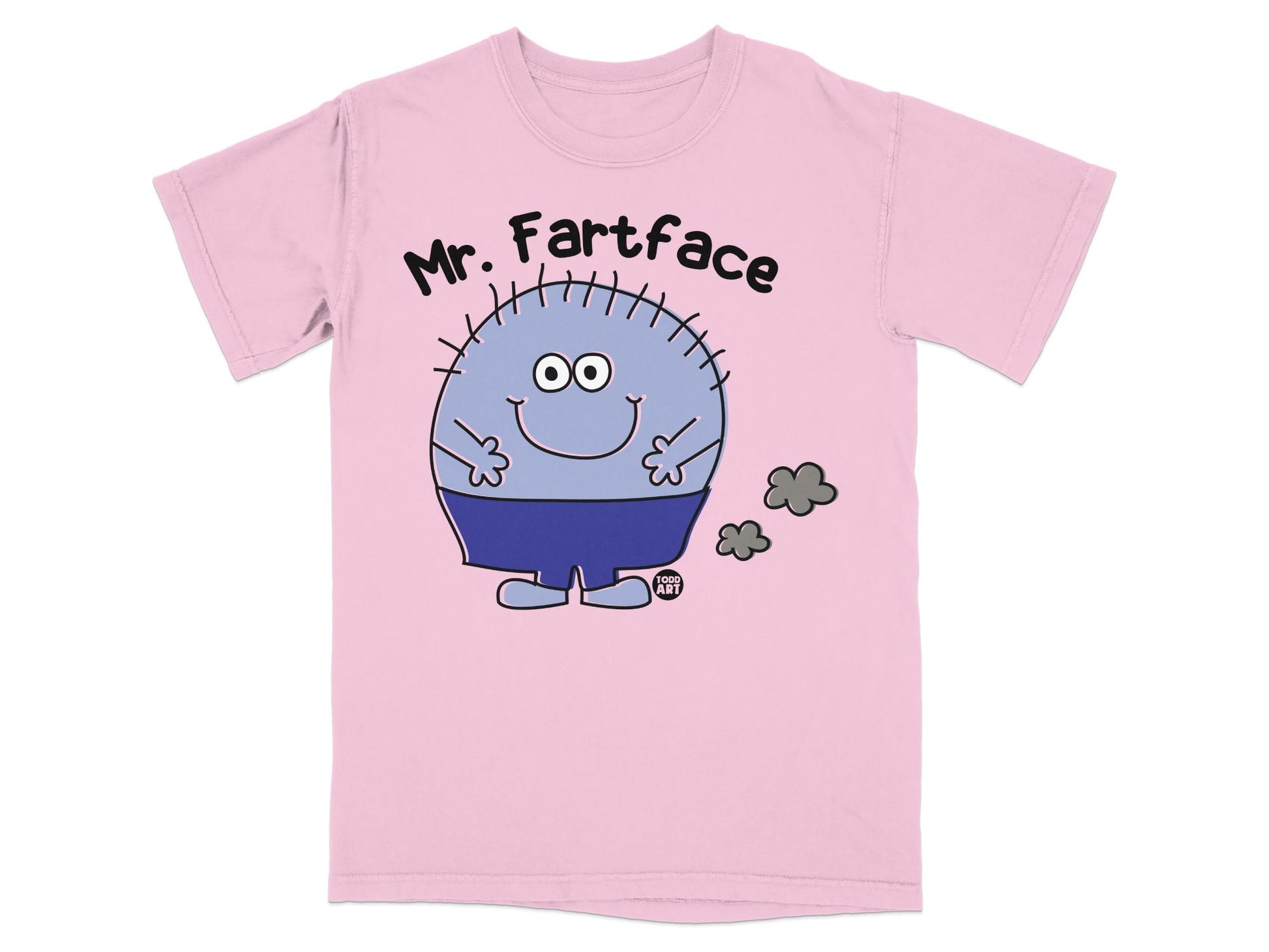 Mr. Fartface Funny Illustration Graphic Tee Product