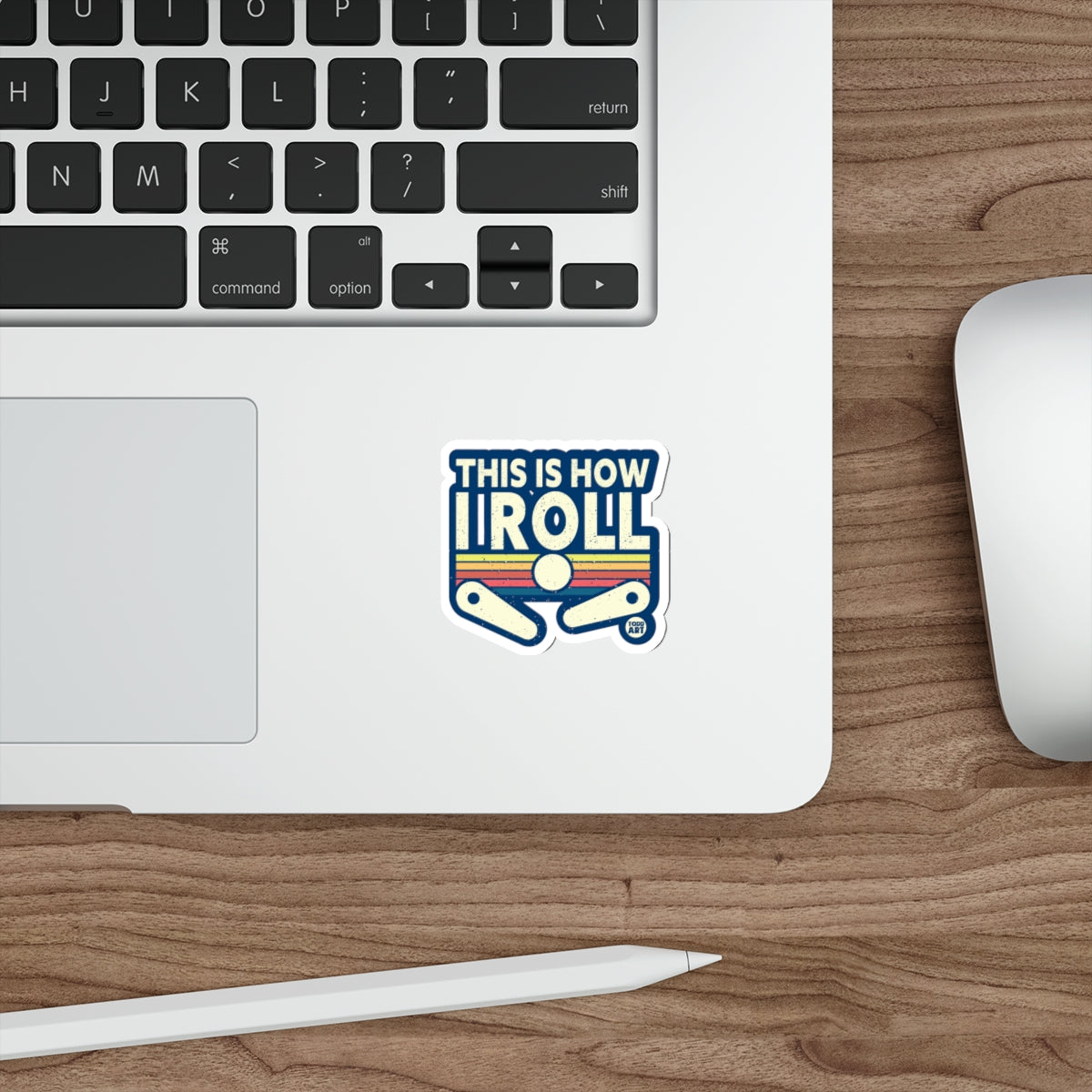 This Is How I Roll Pinball Humor Sticker Design 