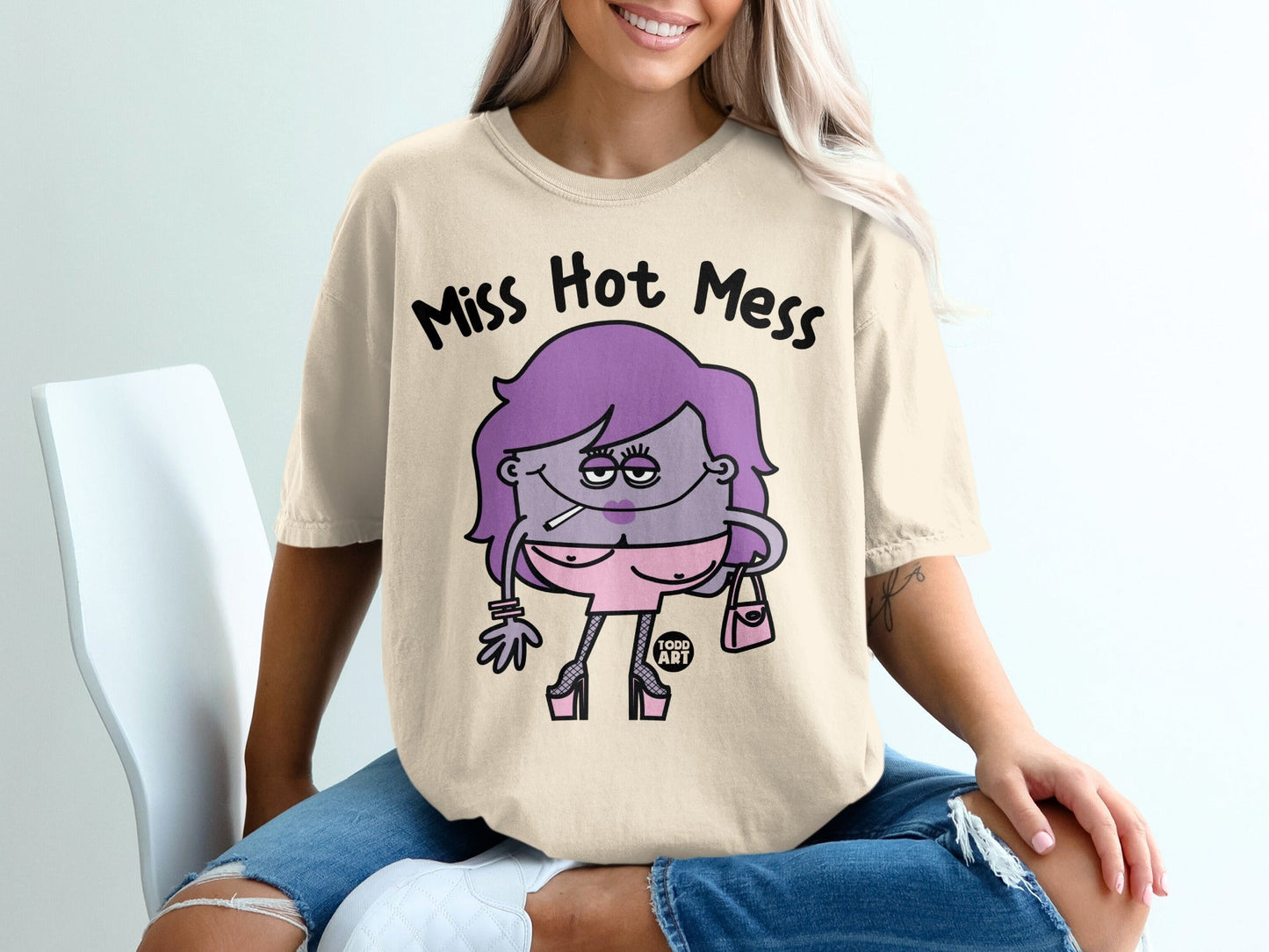Miss Hot Mess Todd Art Graphic T-Shirt