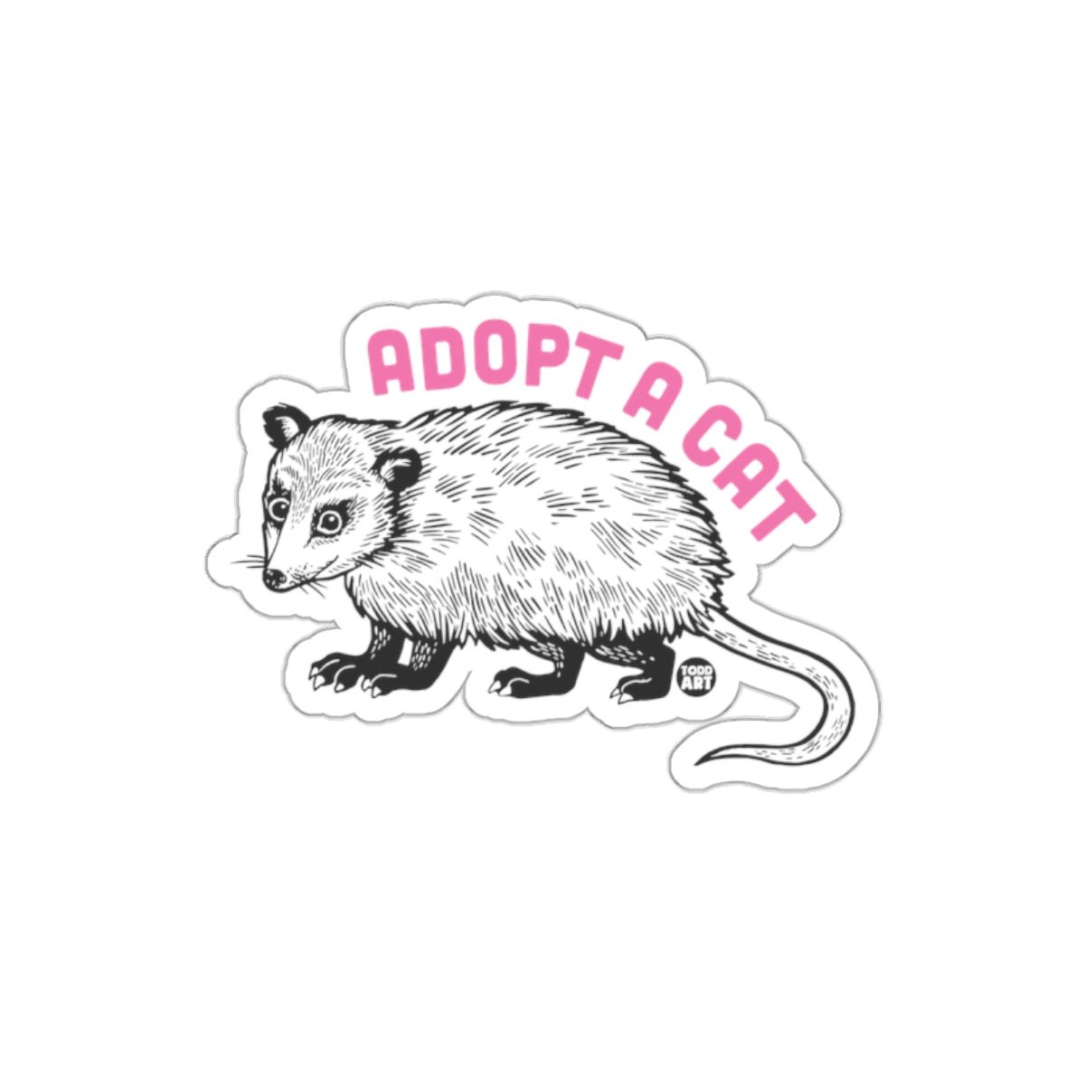 Adopt A Cat Animal Graphic Design For Cat Lovers sticker