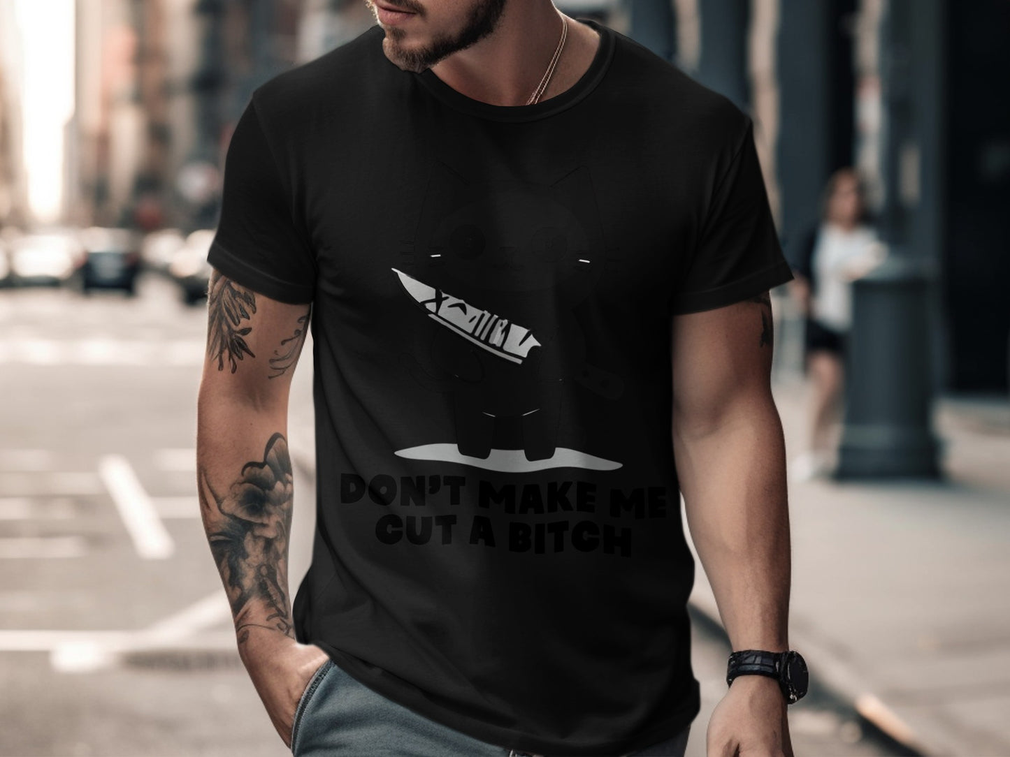 Don't Make Me Cut A Bitch Graphic T-Shirt