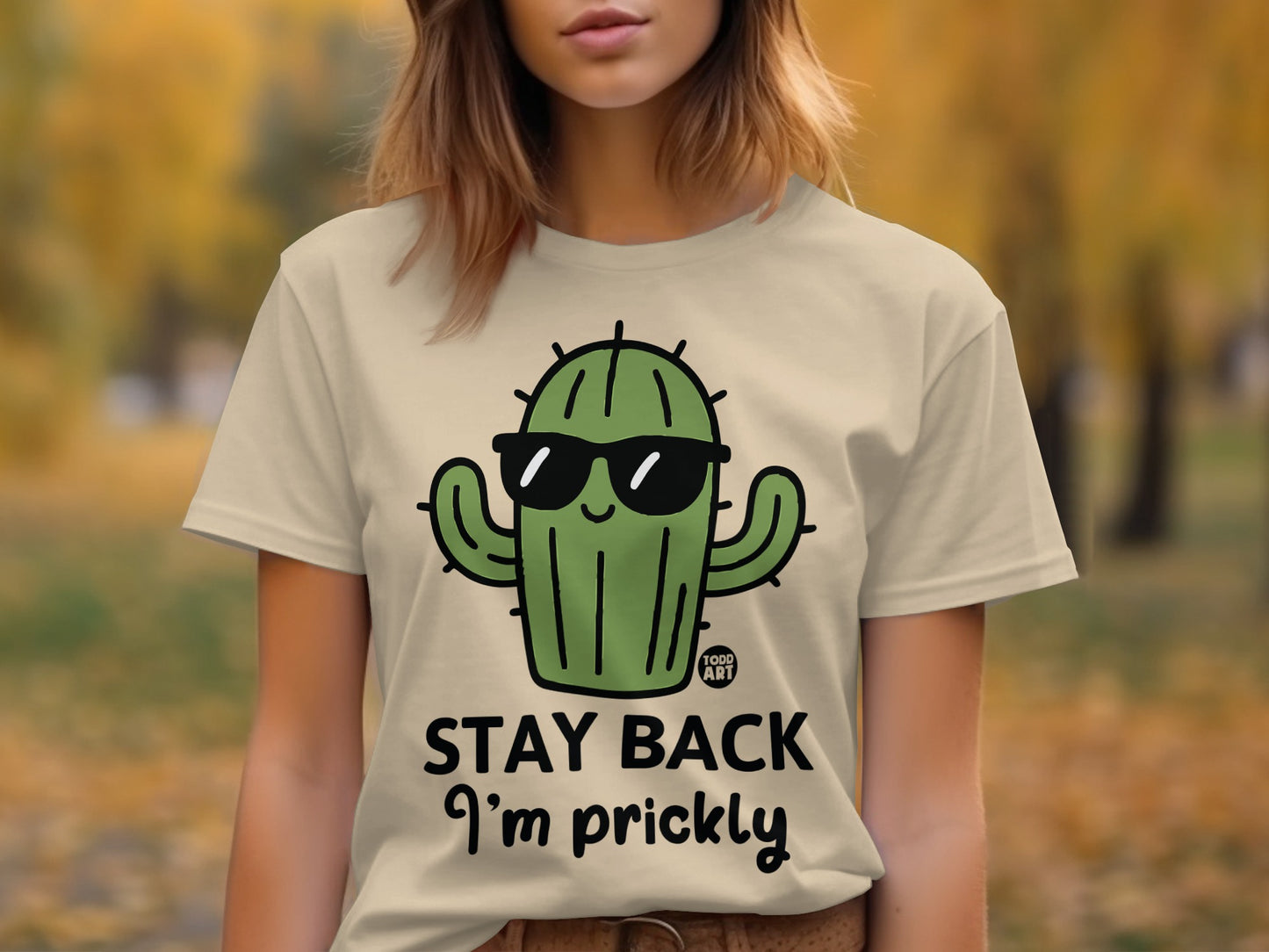 Stay Back I'm Prickly Cactus Graphic T-Shirt