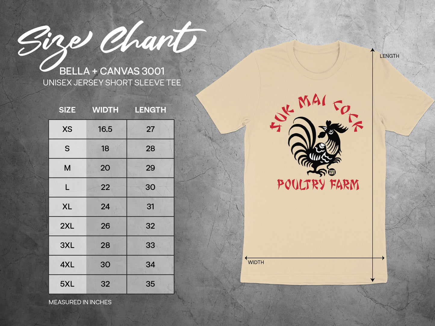 Suk Mai Cock Poultry Farm Unisex Tee Shirt Product