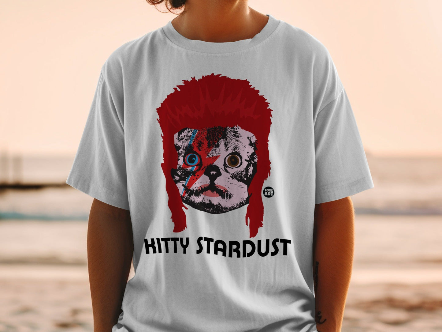 Kitty Stardust Graphic Tee Funny Cat T-Shirt