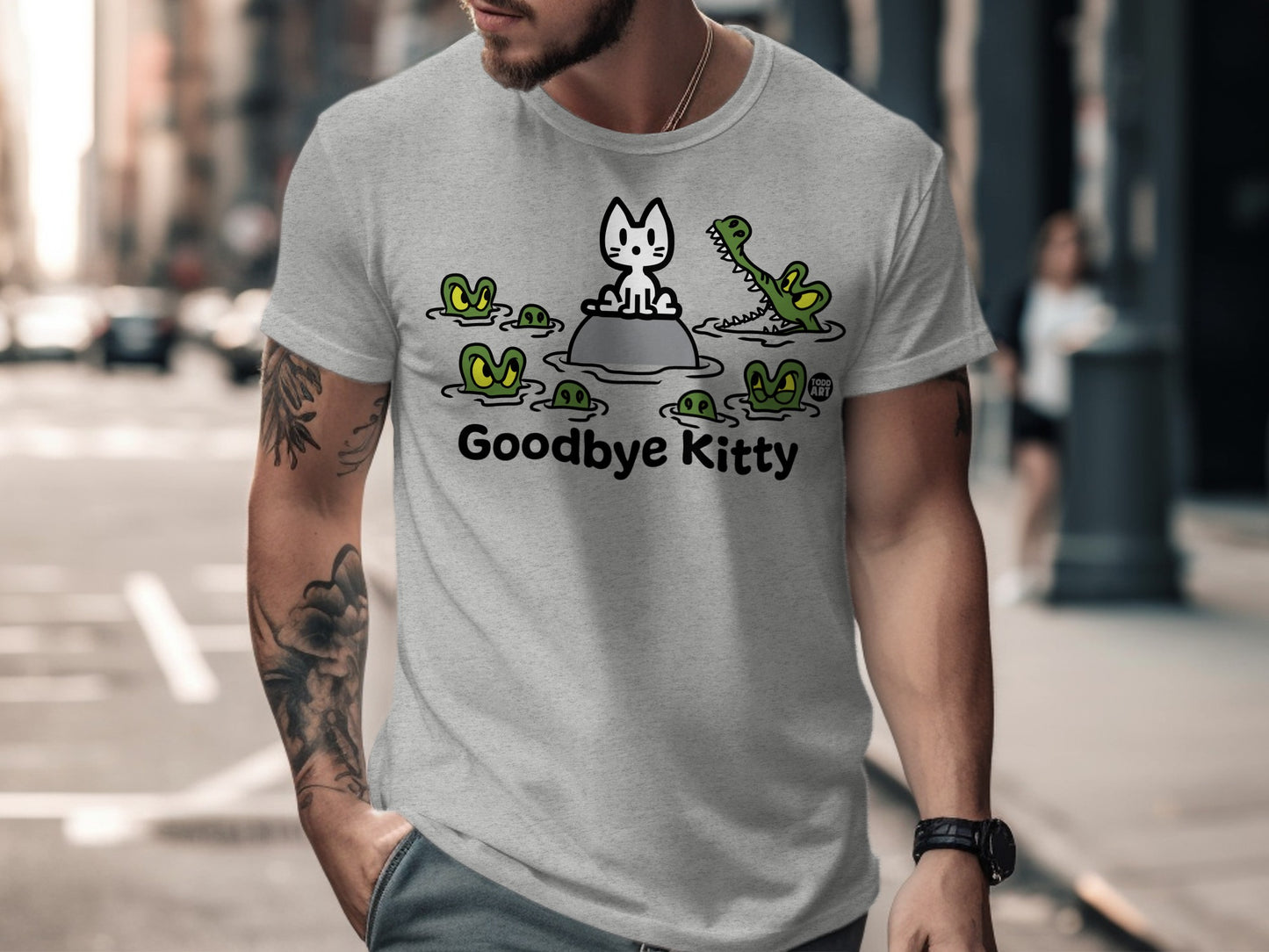 Goodbye Kitty Cute Crocodile T-Shirt