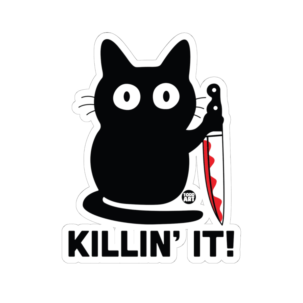 Deadly CuteTodd Art Sticker