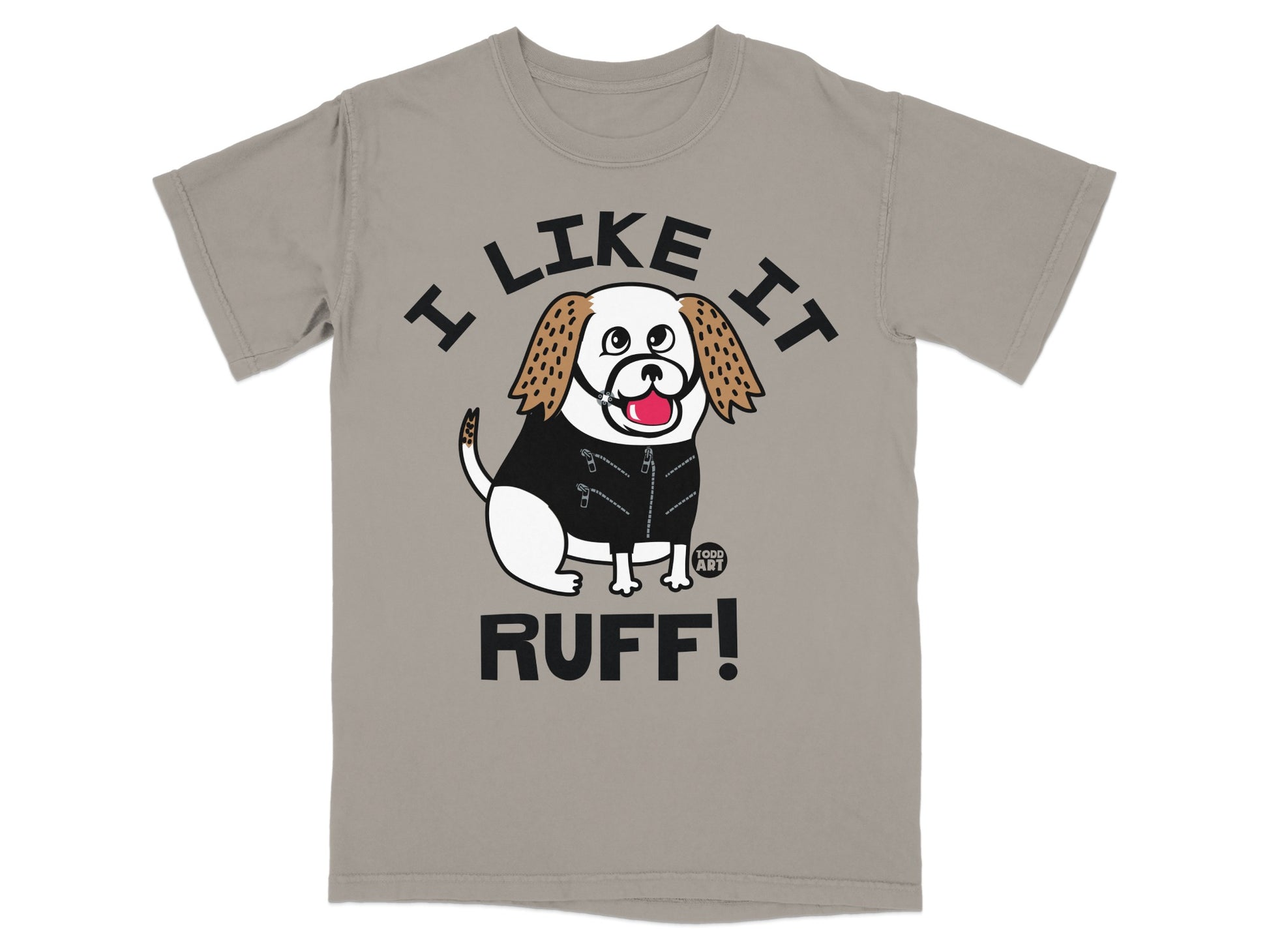 I Like It Ruff! Adorable Dog Print T-Shirt