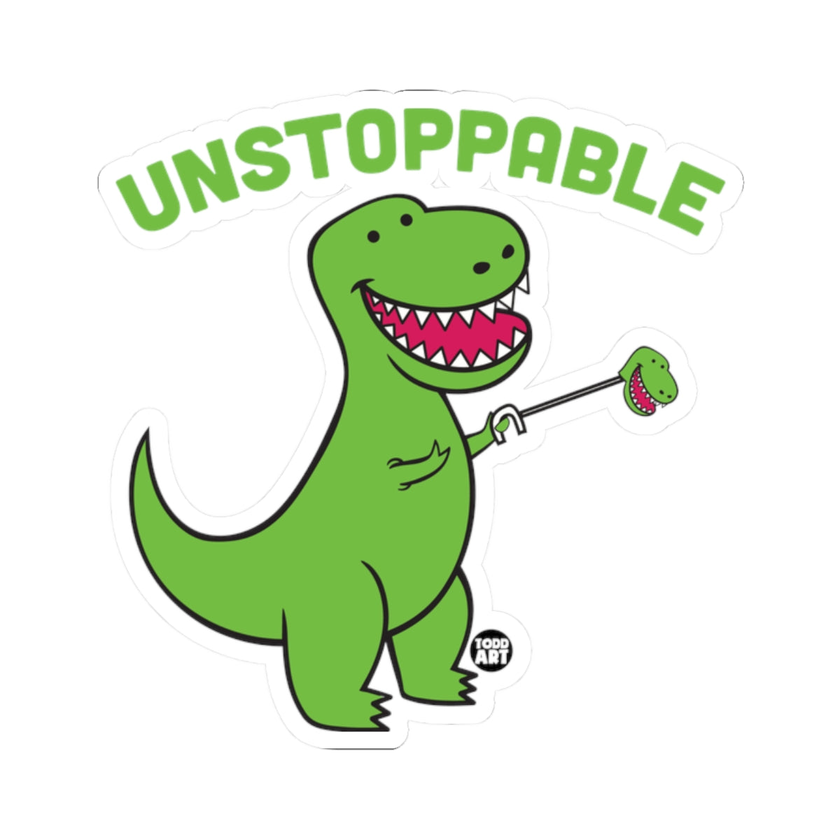 Unstoppable DinosaurTodd Art Sticker