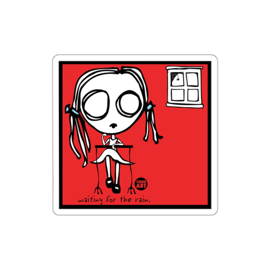 Waiting for the Rain Art Print Sticker