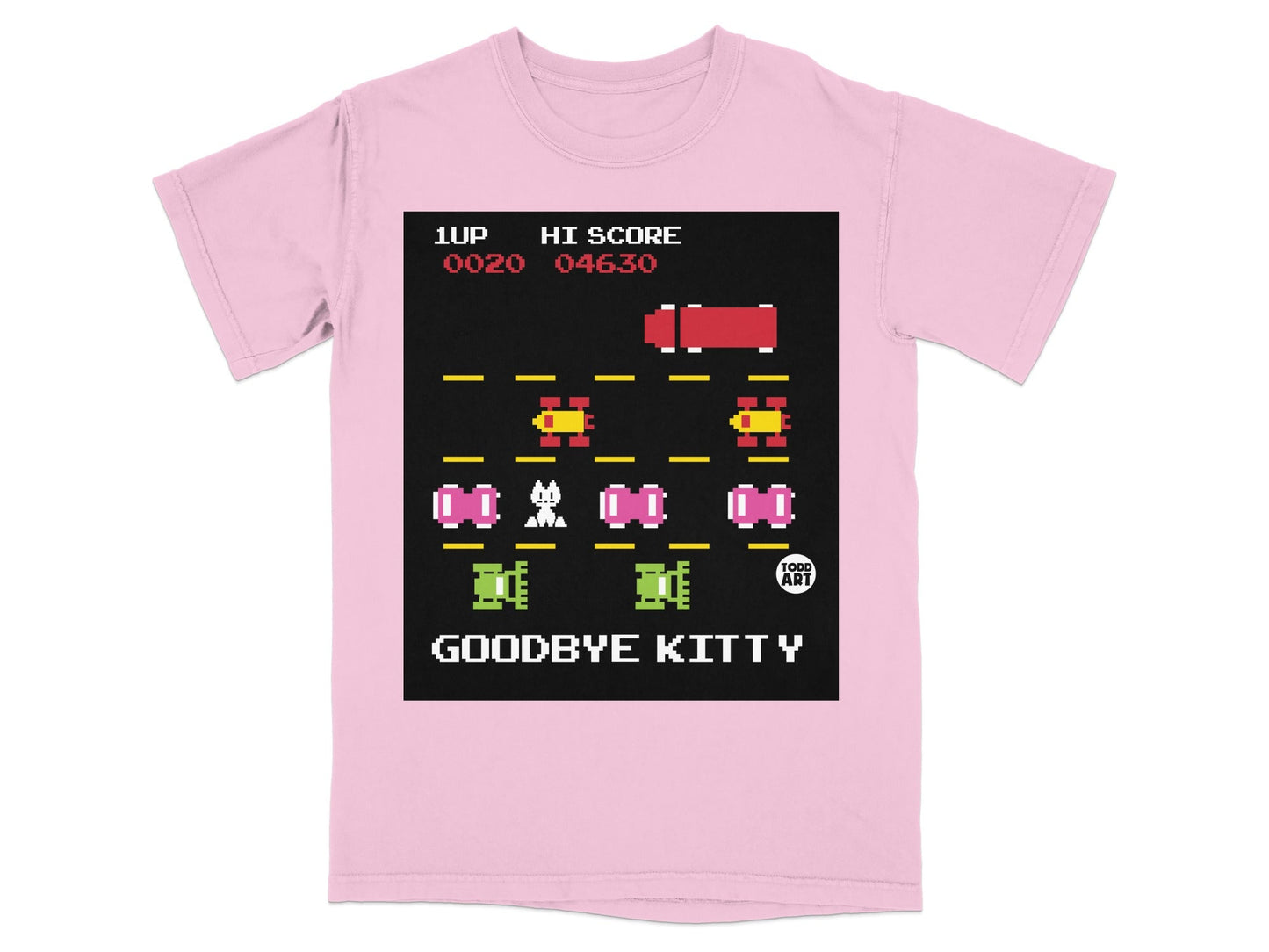 Goodbye Kitty Retro Game Design Shirt