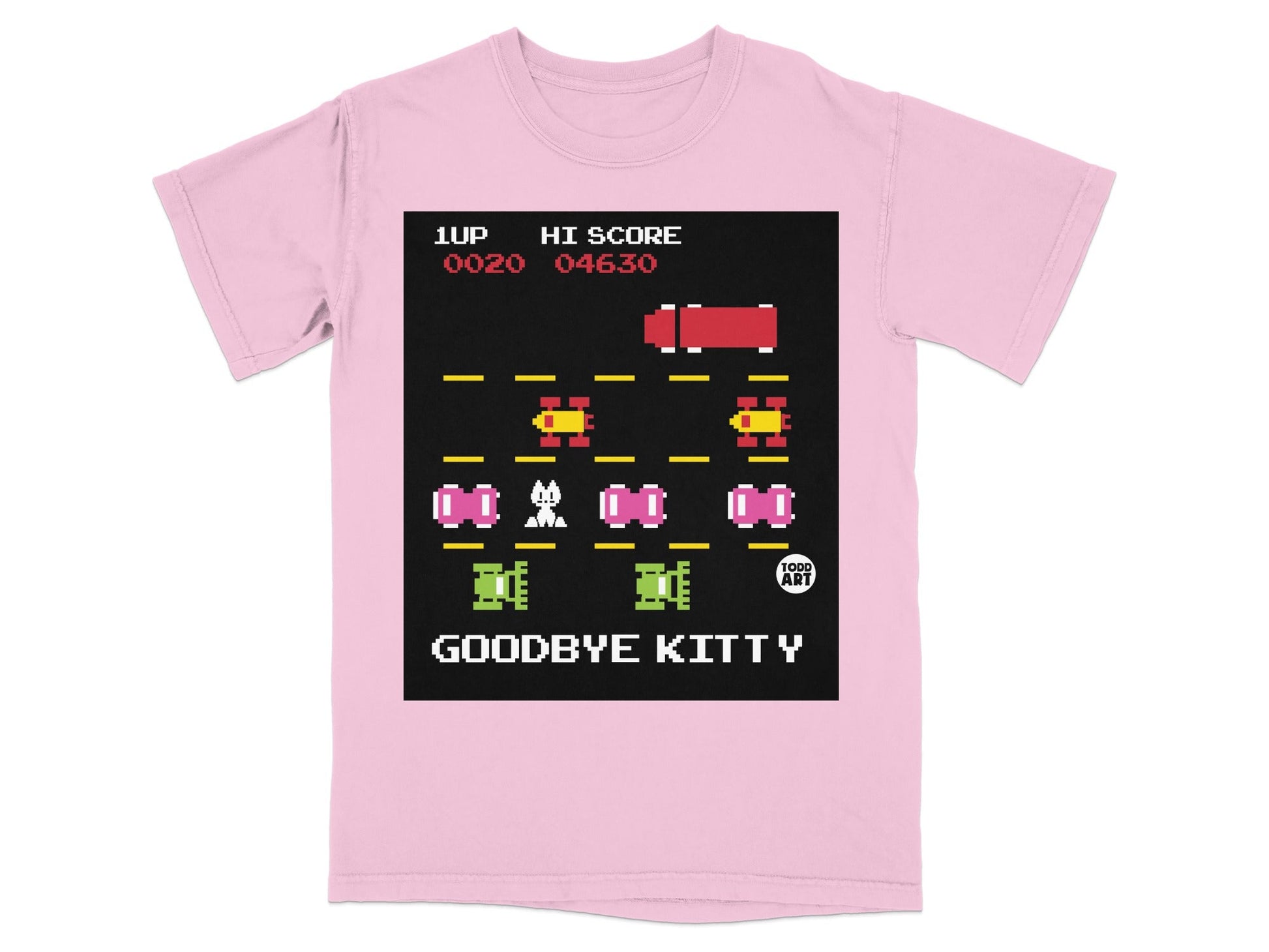 Goodbye Kitty Retro Game Design Shirt