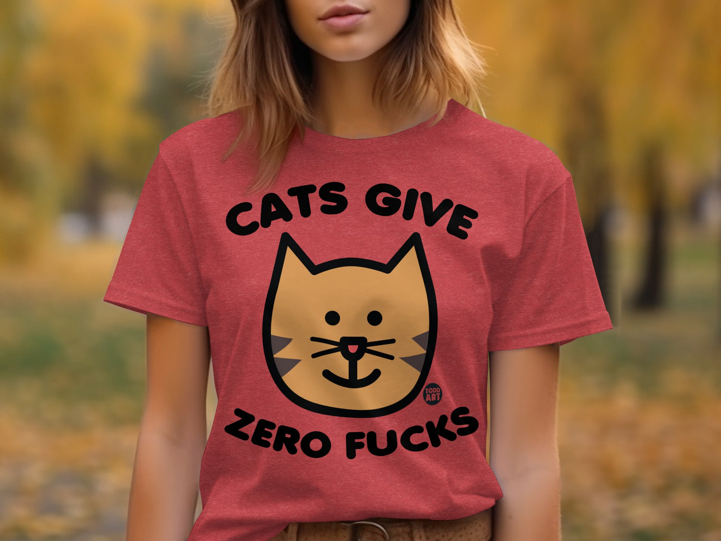 Cats Give Zero Fucks Graphic T-Shirt