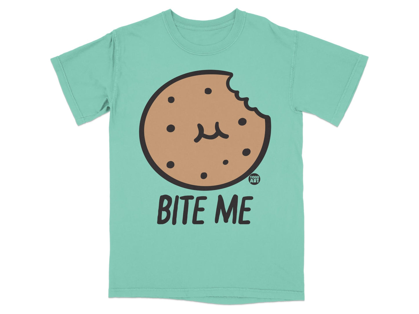 Bite Me Cookie Graphic Design T-shirt