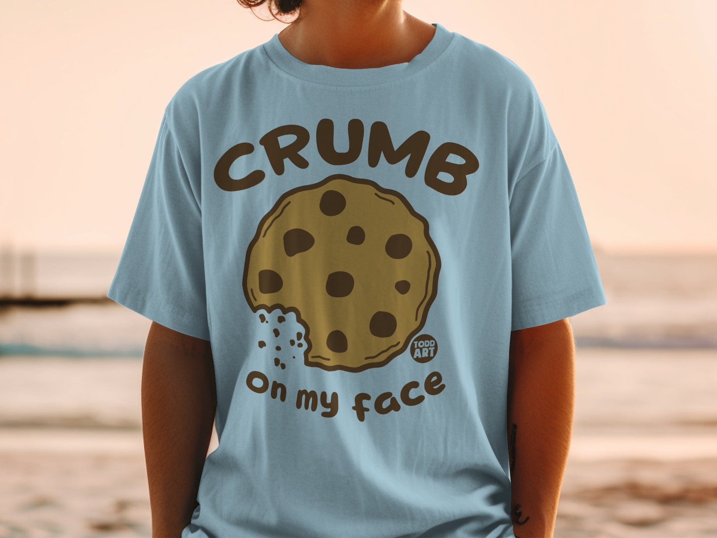 Crumb on My Face Cute Cookie Graphic T-shirt
