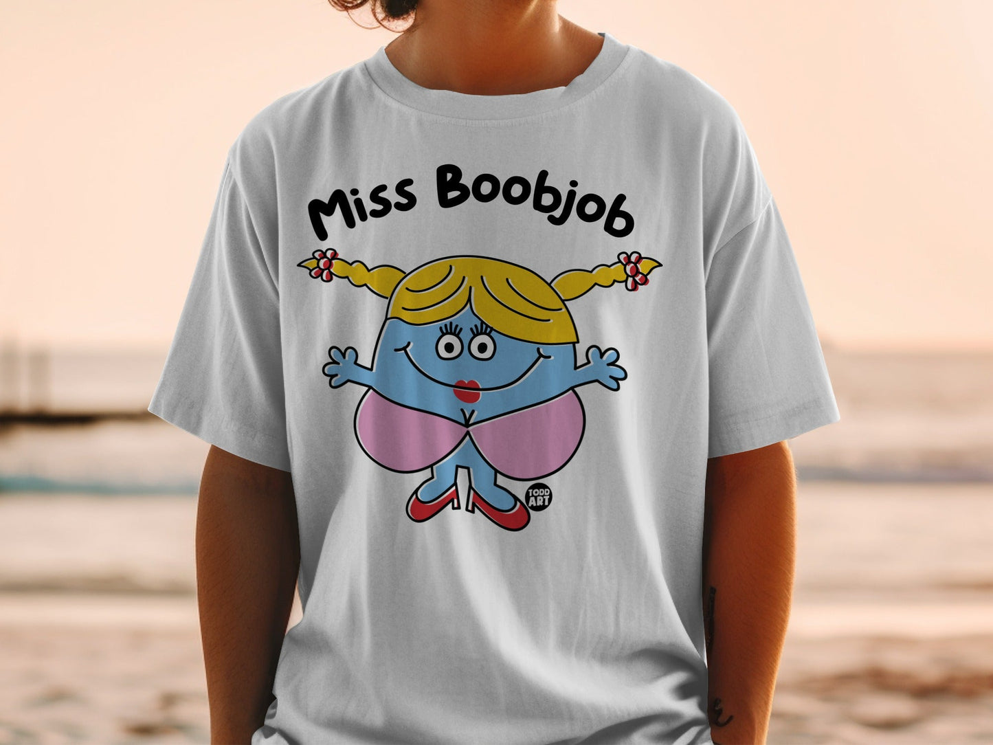 Miss Boobjob Cute Graphic Tee for Fun Casual Outfits