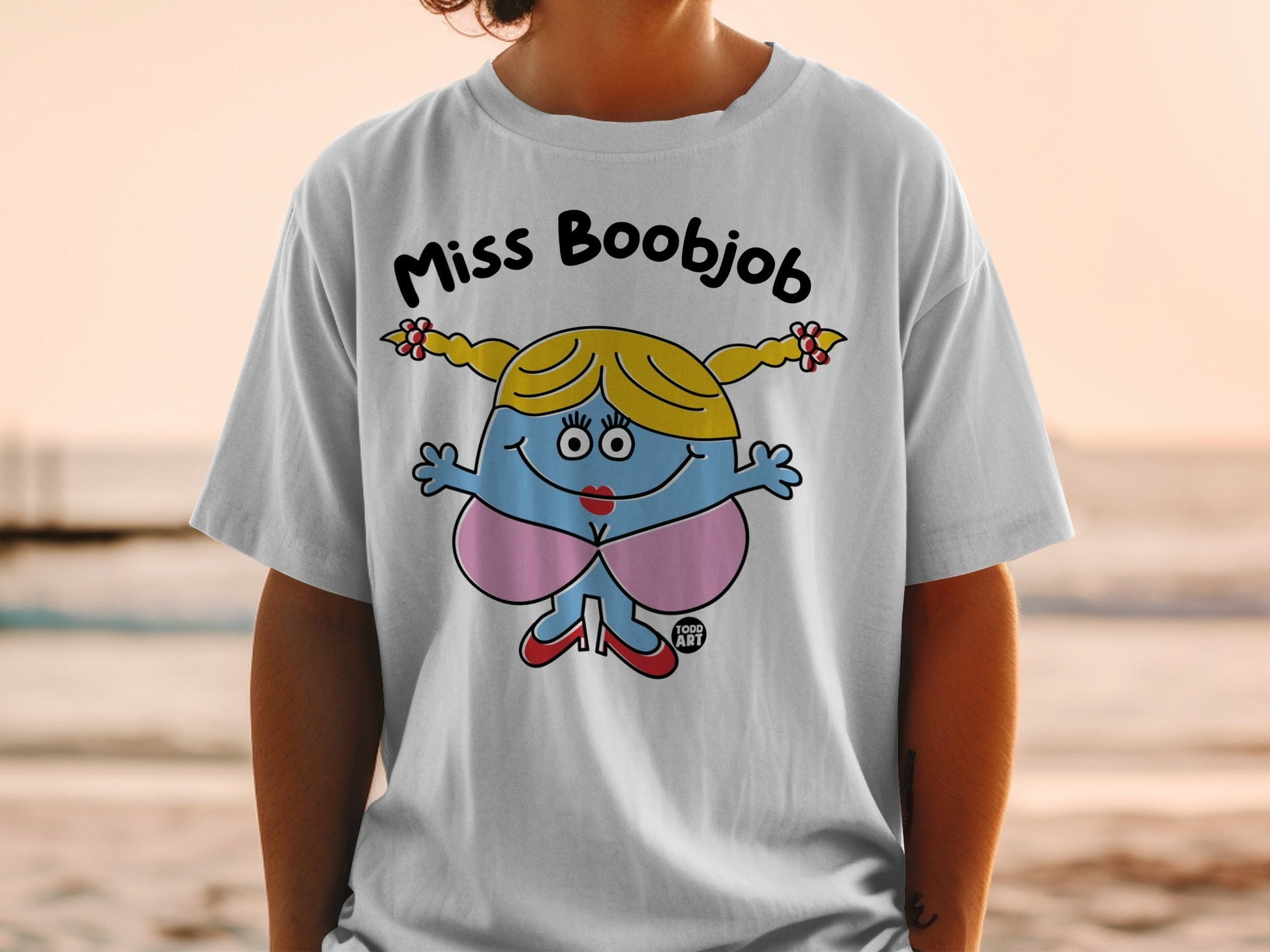 Miss Boobjob Cute Graphic Tee for Fun Casual Outfits