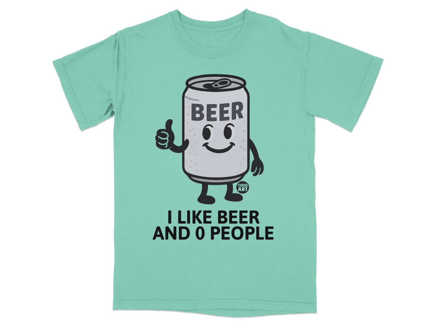 I Like Beer and 0 People Graphic Tee Shirt