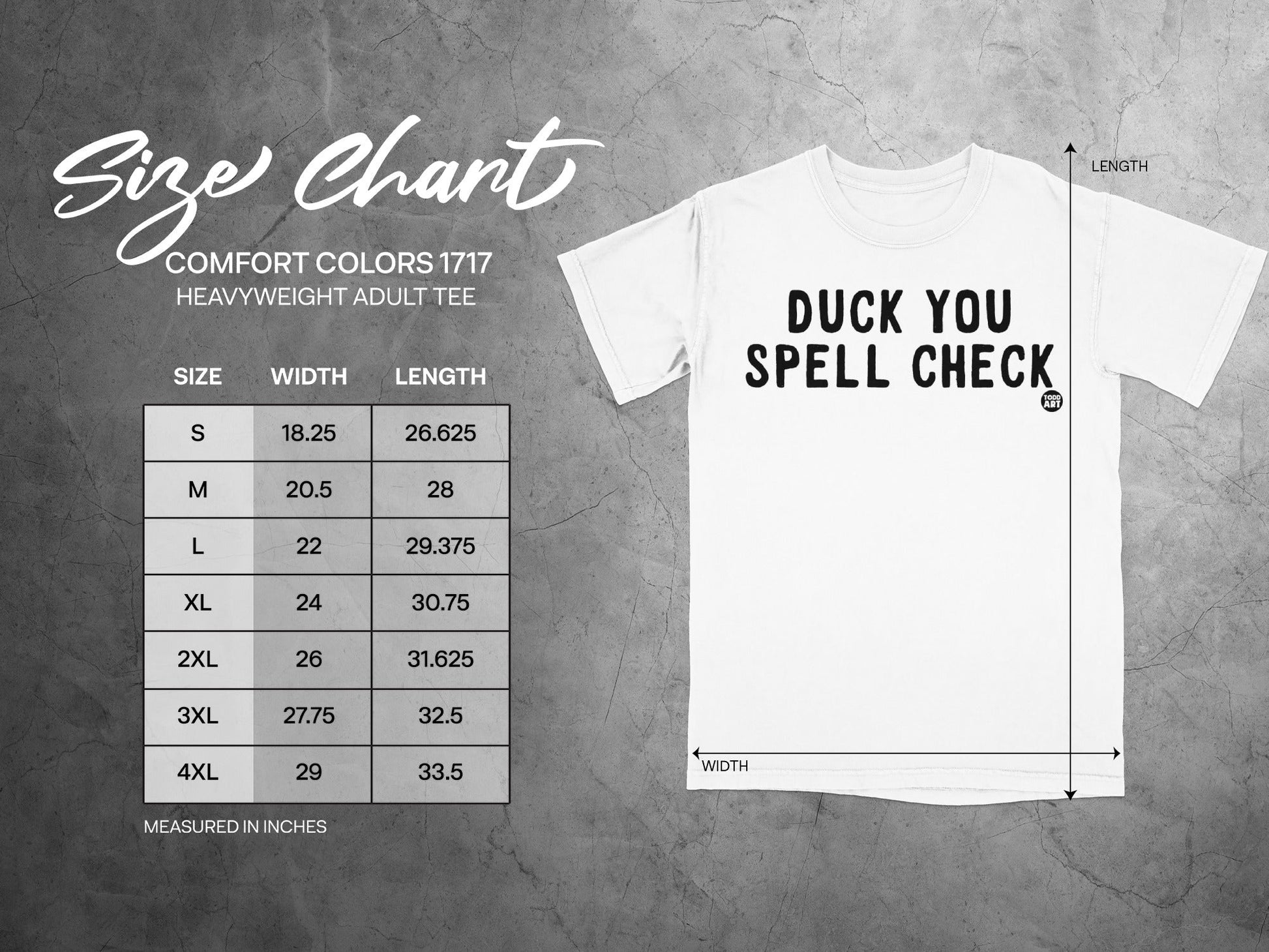 Duck You Spell Check Heavyweight Adult Tee Shirt
