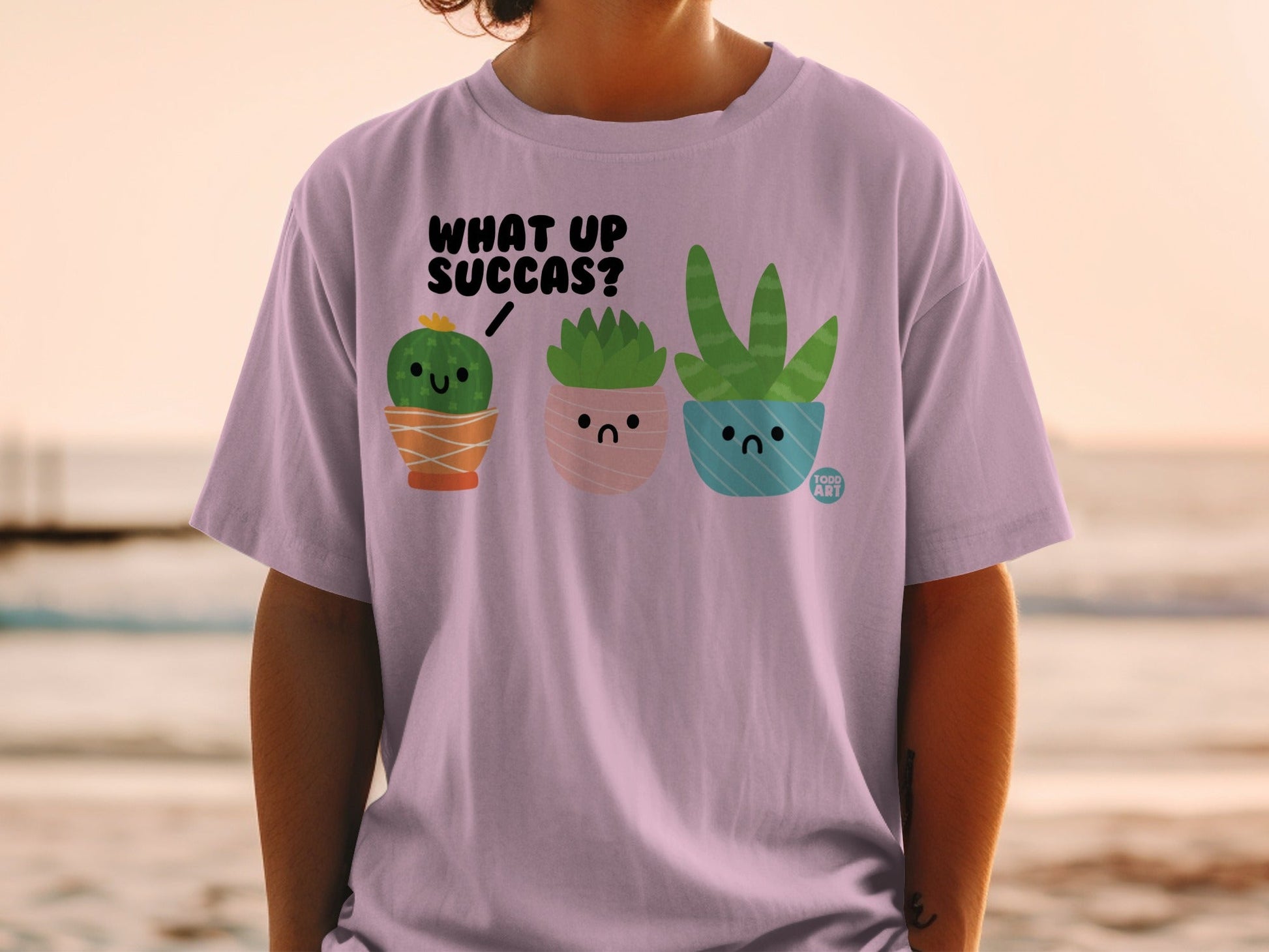 What Up Succa's Cute Succulent Graphic Shirt Product