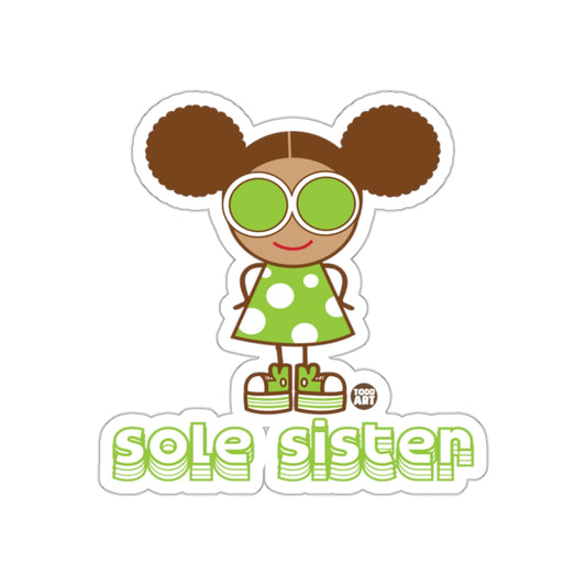 Cute Sole Sister Cartoon Character for Kids Sticker