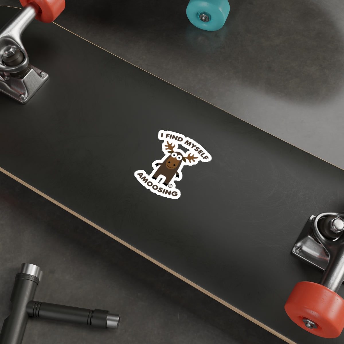 Find Myself A-moosing Sticker Skateboard Product