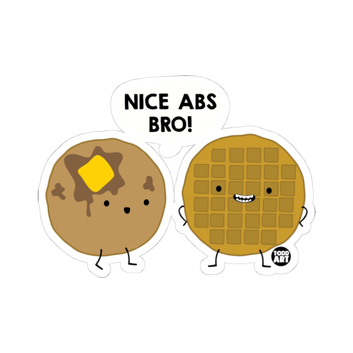 Complimenting AbsTodd Art Sticker