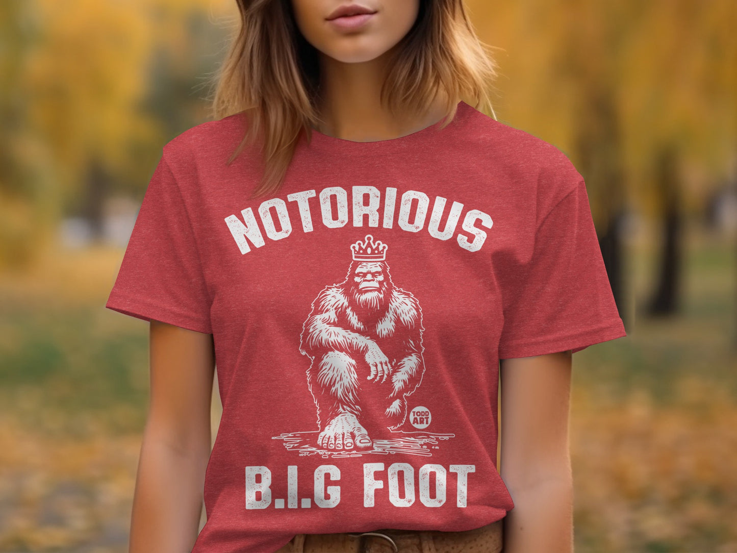 Notorious B.I.G Foot Graphic Red Tee Shirt Product
