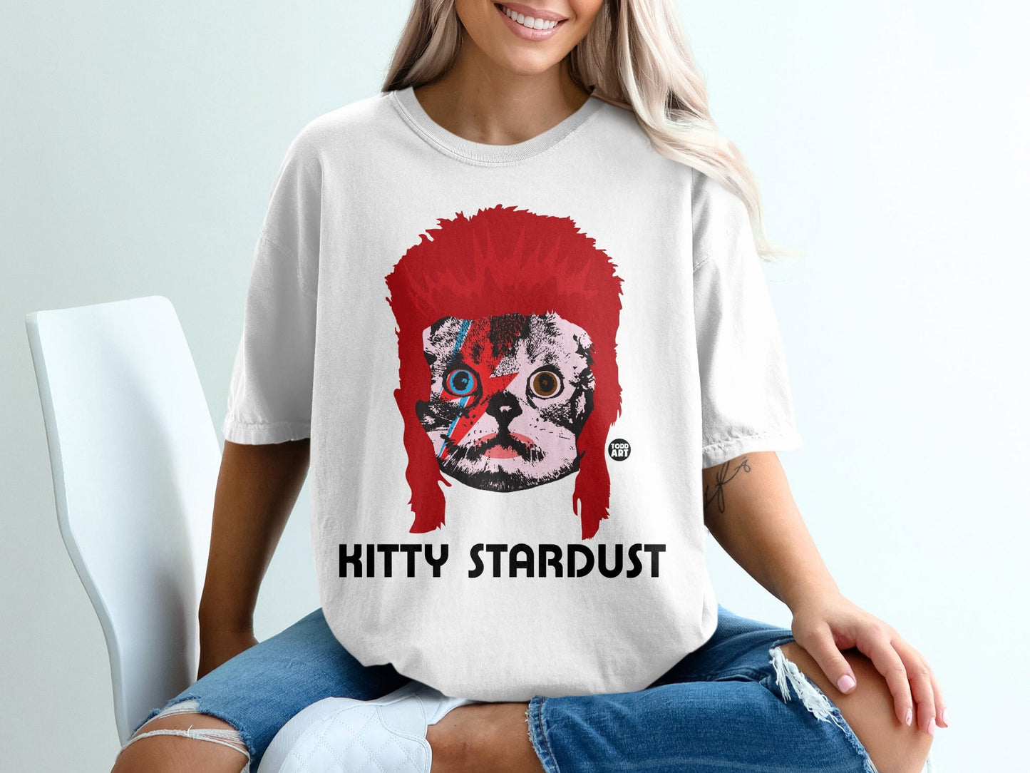 Kitty Stardust Graphic Tee Shirt fashion apparel