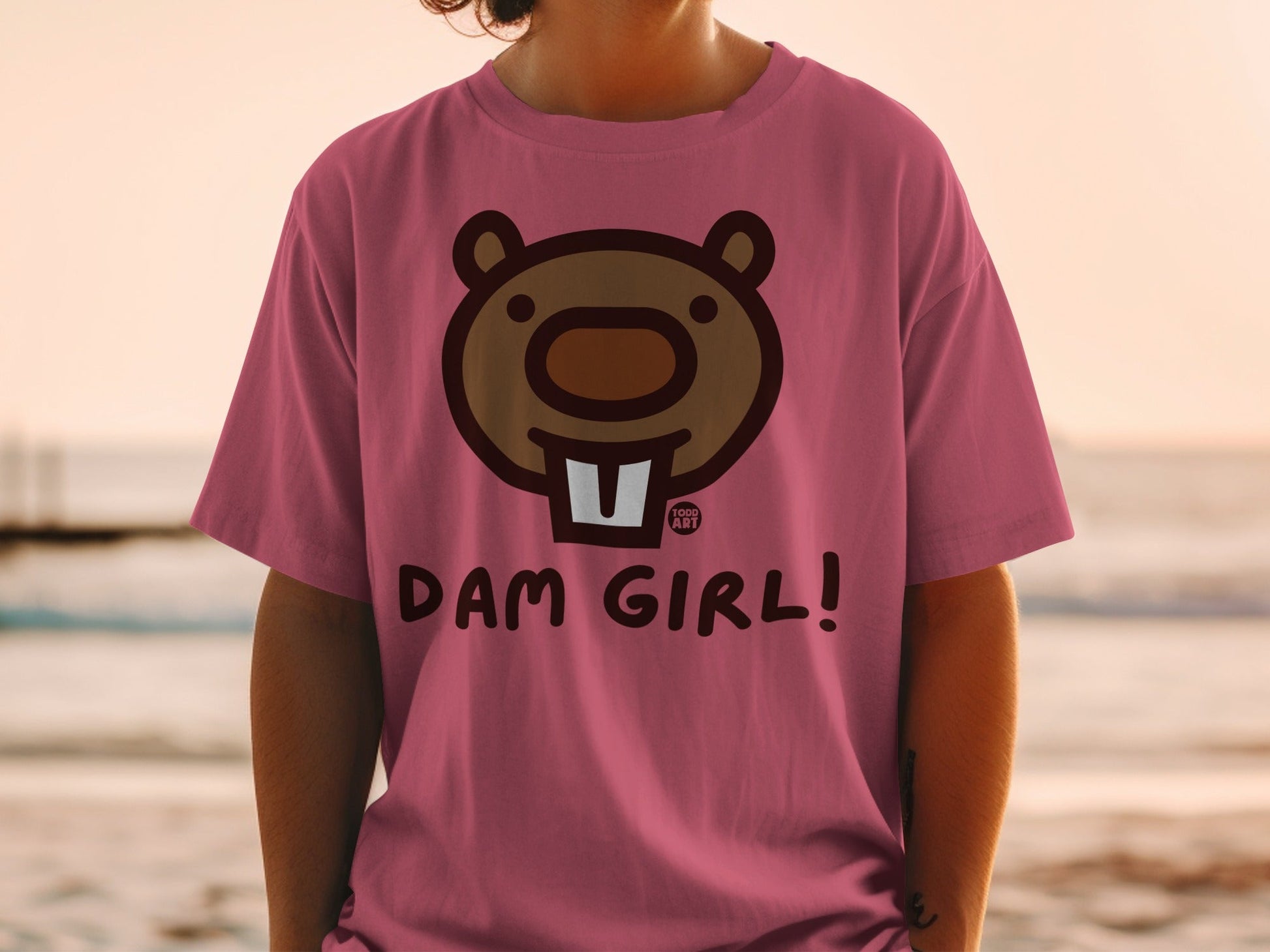 Cute Bear Dam Girl Graphic T-Shirt for Fun Outfits