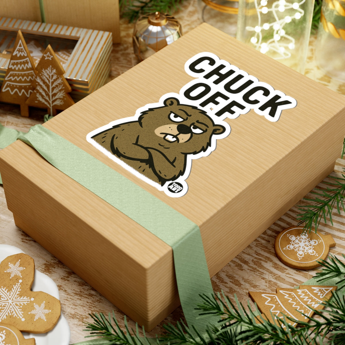 Chuck OffTodd Art Sticker