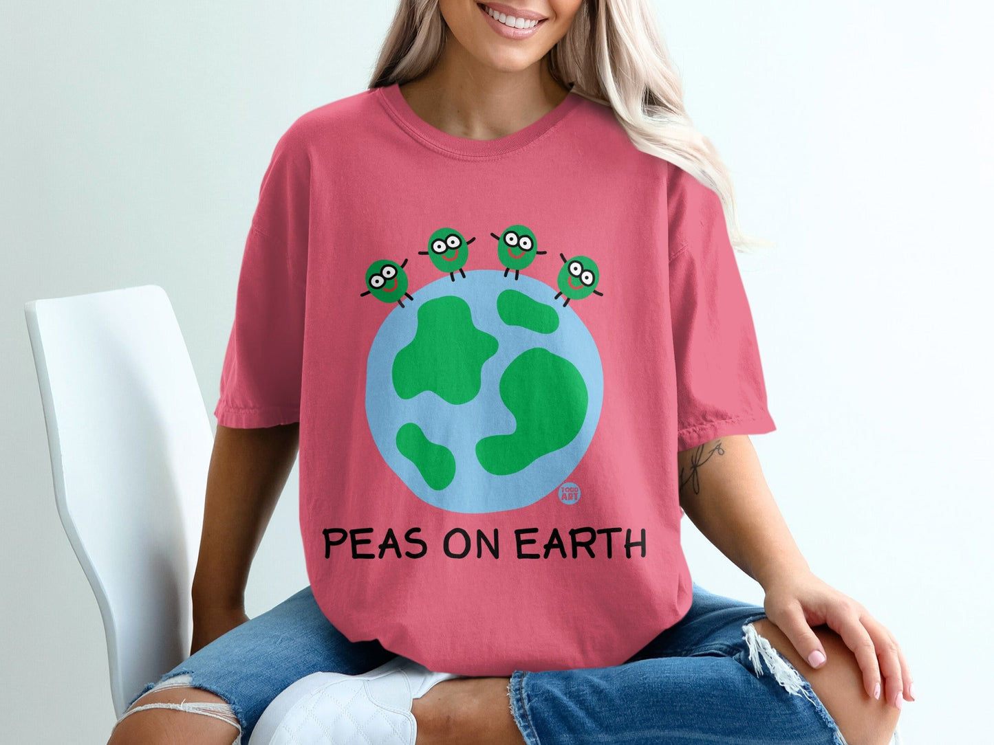 Peas on Earth Cute and Comfy Graphic Tee Shirt