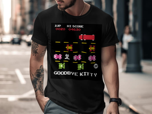 Retro Gamer Goodbye Kitty High Score T-Shirt