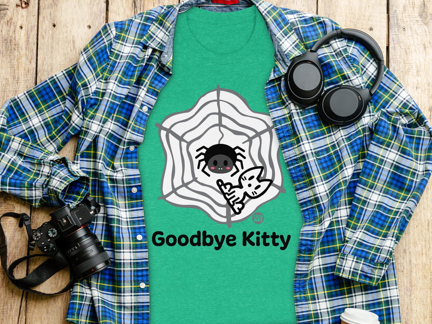 Goodbye Kitty Funny Graphic T-Shirt Design