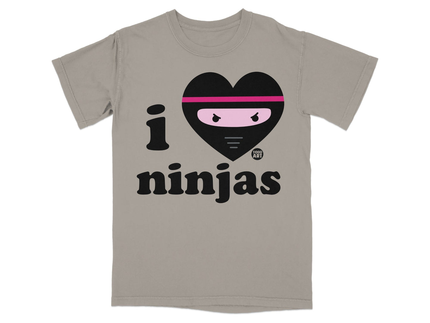 I Love Ninjas Graphic Tee Shirt Todd Art Design