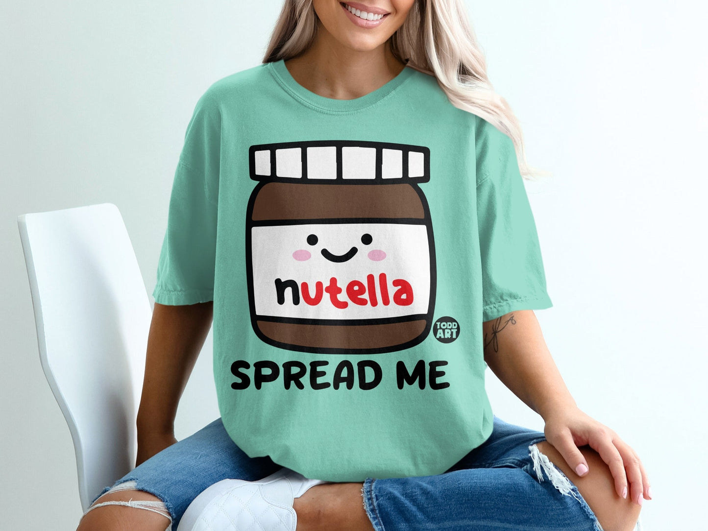 Cute Spread Me Nutella Cartoon Graphic T-Shirt
