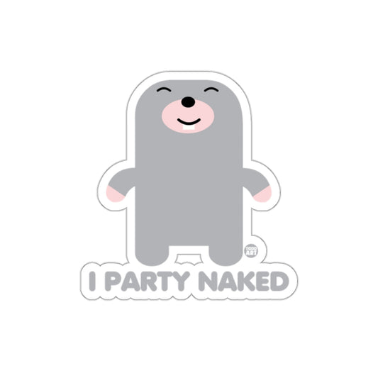 Cute Smiling Bear I Party Naked Sticker Product