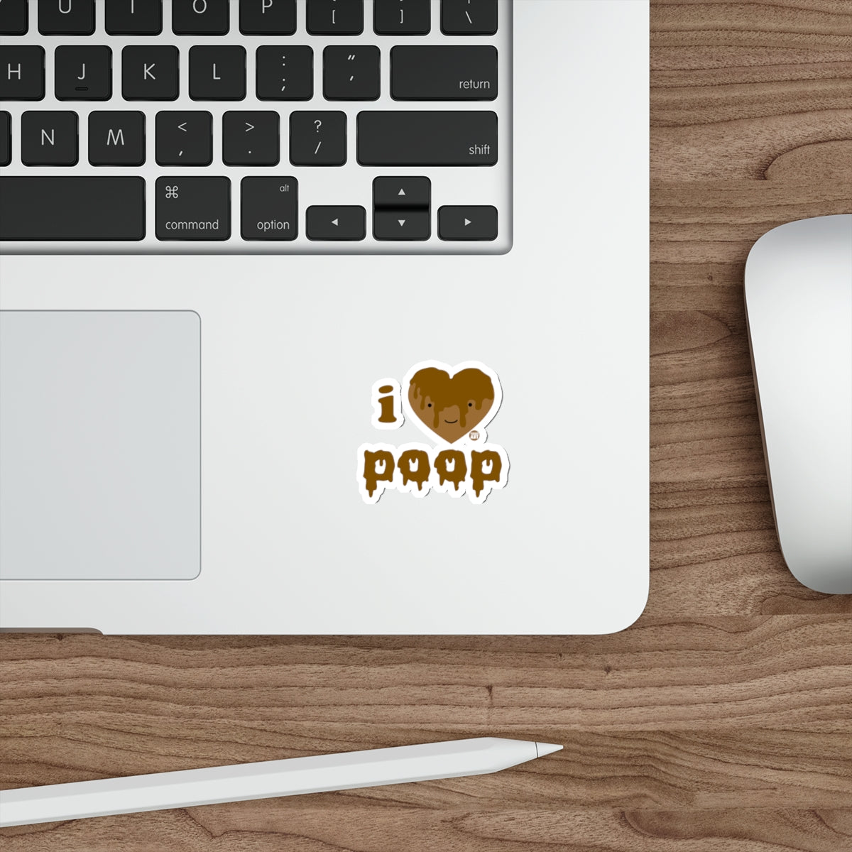 Funny I Love Poop Sticker for Laptops and Water Bottles