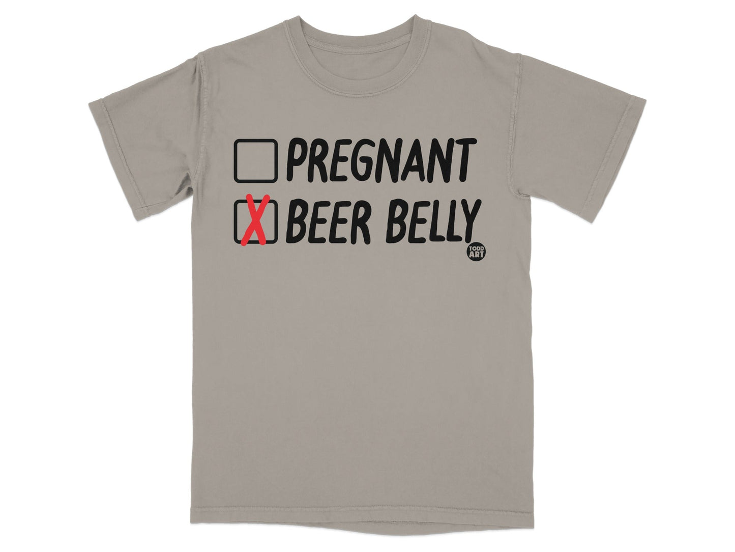 Pregnant Beer Belly X Funny Graphic Printed Shirt