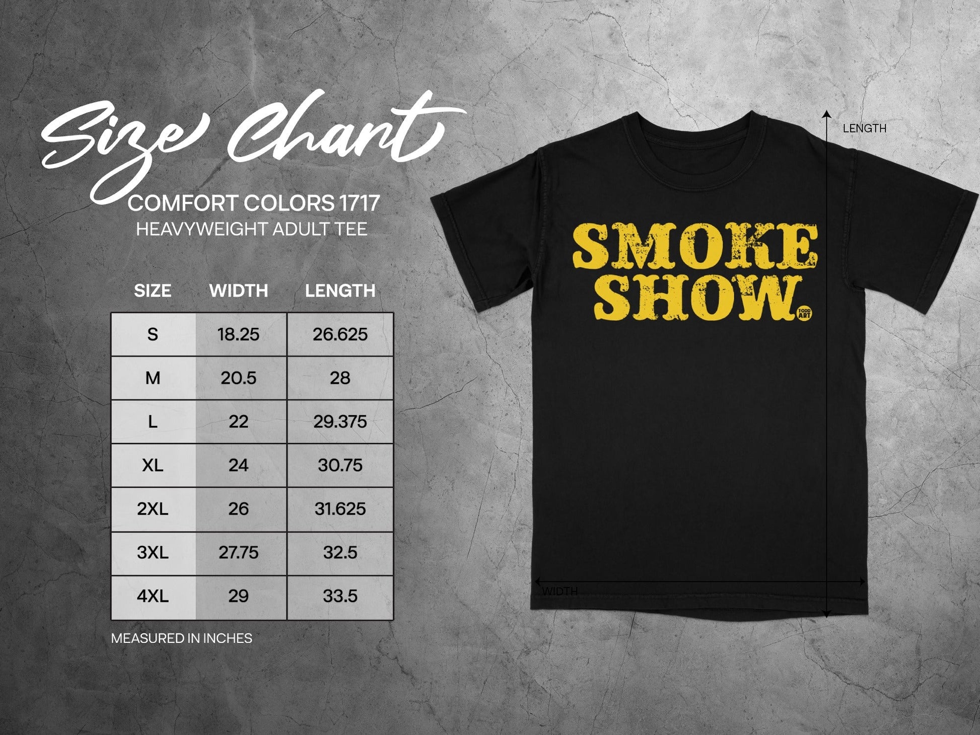 Smoke Show Heavyweight Adult Tee Shirt