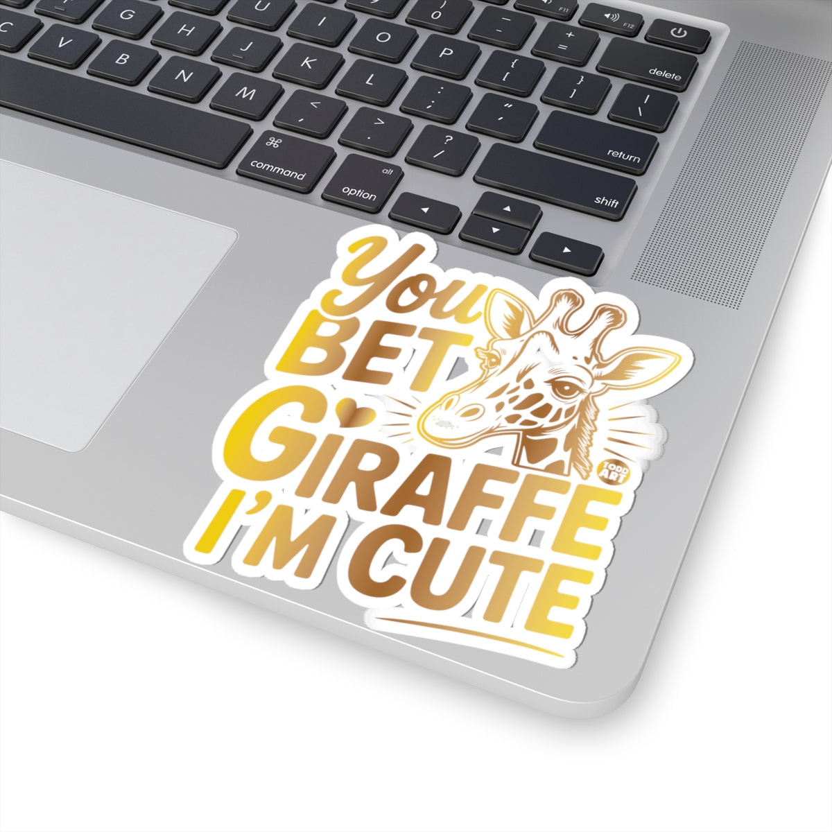 Adorable GiraffeTodd Art Sticker