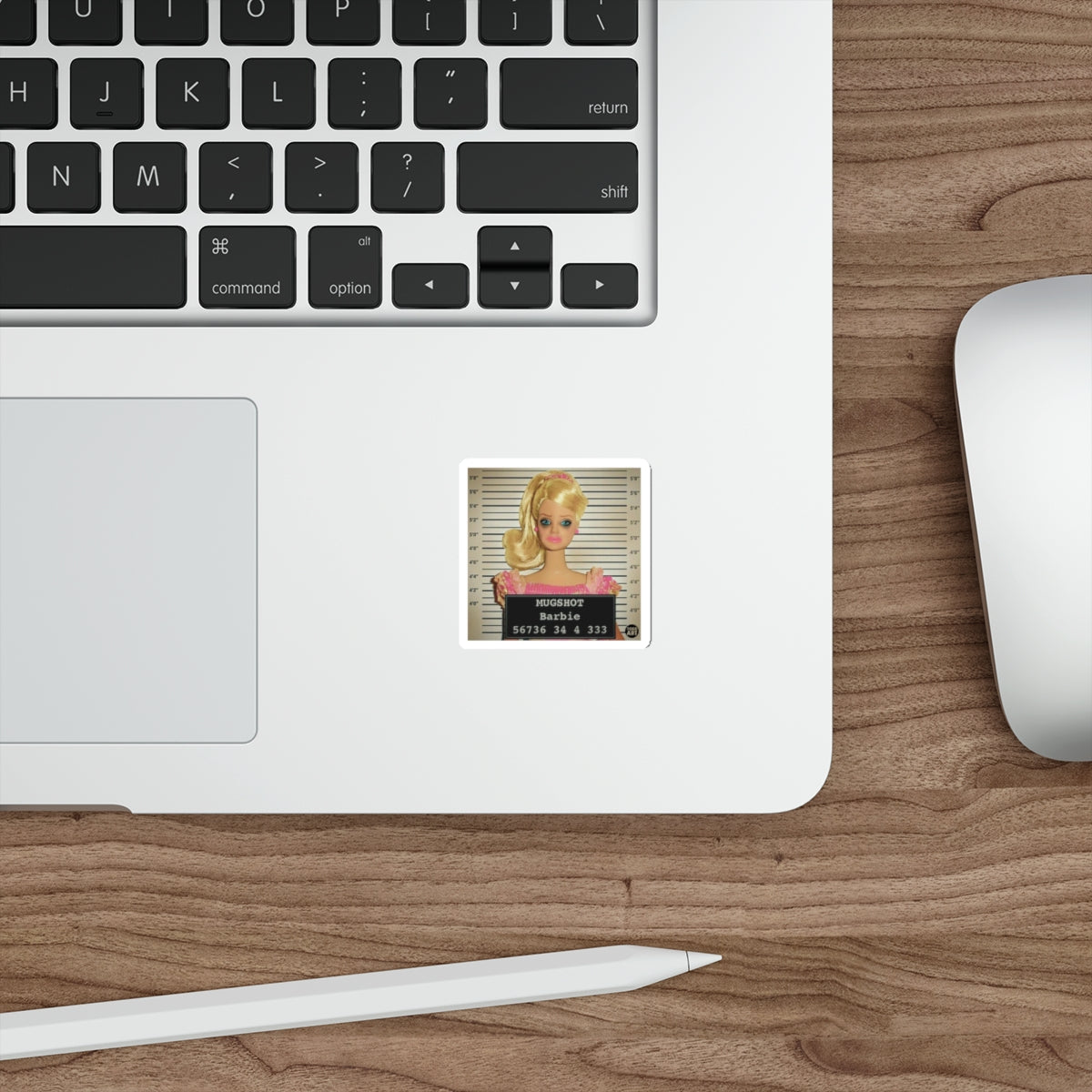 Barbie Mugshot Funny Artistic Dolls In Trouble sticker