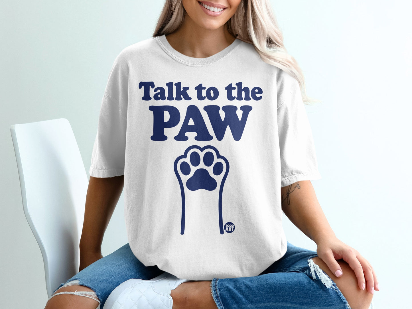 Talk to the PAW Graphic Tee for Dog Lovers