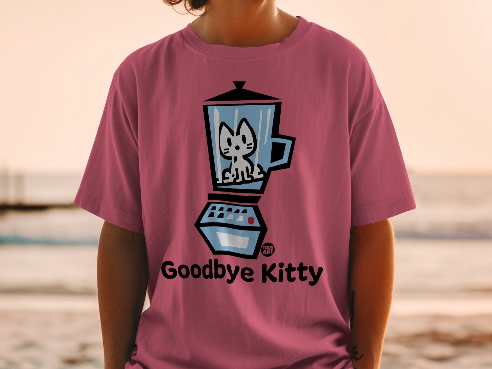 Goodbye Kitty Blender Graphic Pink T-shirt